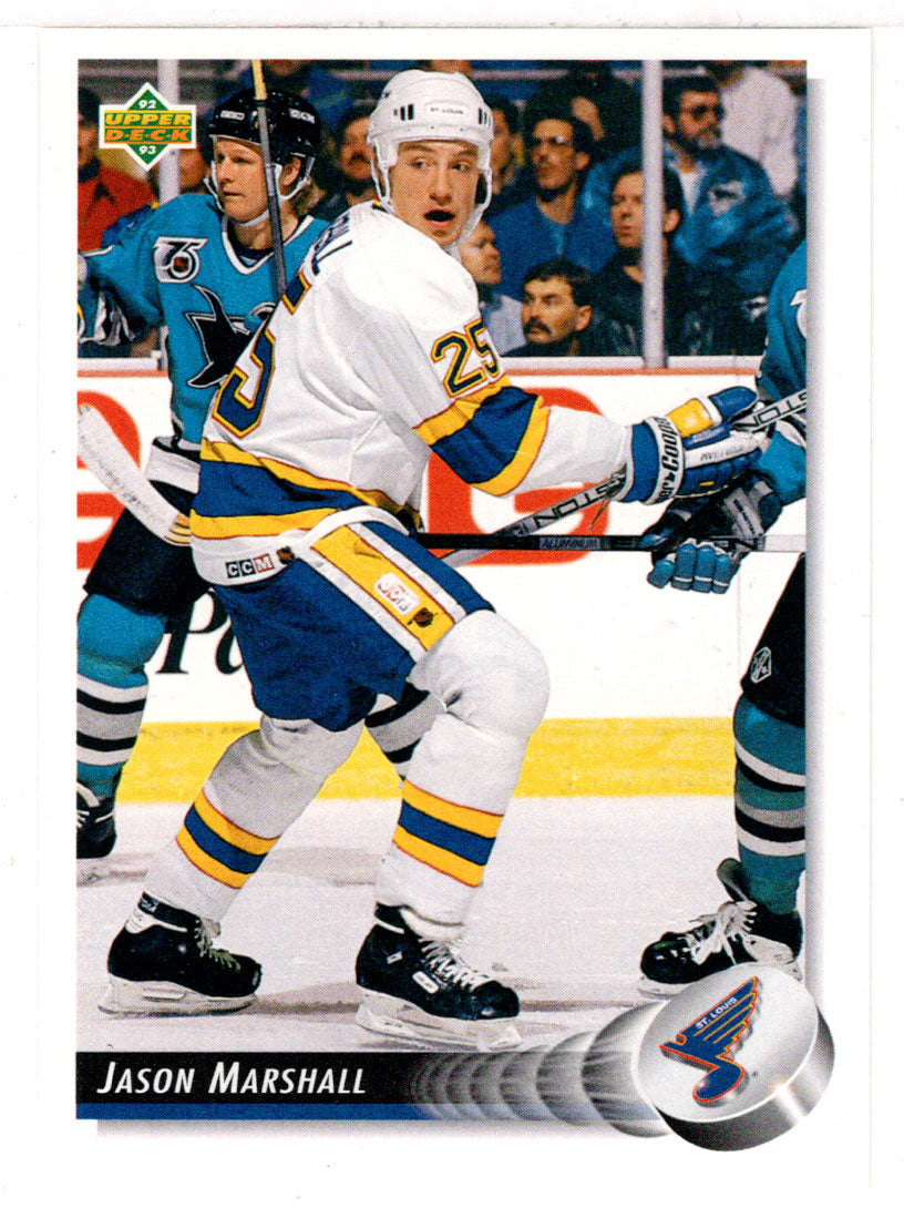 Jason Marshall - St. Louis Blues (NHL Hockey Card) 1992-93 Upper Deck # 68 Mint