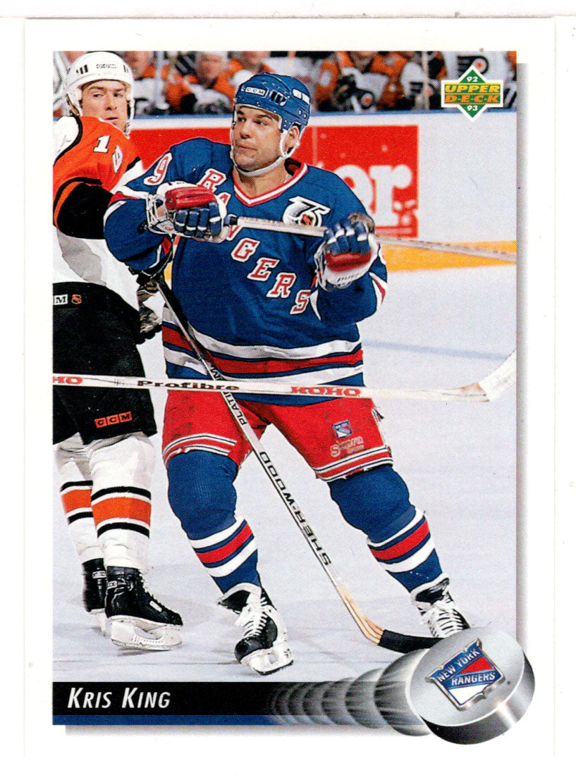 Kris King - New York Rangers (NHL Hockey Card) 1992-93 Upper Deck # 78 Mint