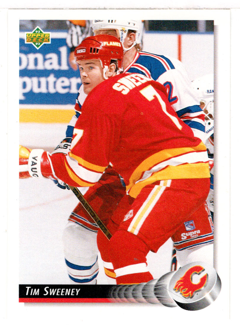 Tim Sweeney - Calgary Flames (NHL Hockey Card) 1992-93 Upper Deck # 95 Mint