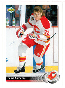 Chris Lindberg - Calgary Flames (NHL Hockey Card) 1992-93 Upper Deck # 97 Mint