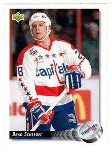 Brad Schlegel - Washington Capitals (NHL Hockey Card) 1992-93 Upper Deck # 101 Mint