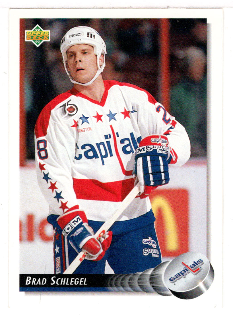 Brad Schlegel - Washington Capitals (NHL Hockey Card) 1992-93 Upper Deck # 101 Mint