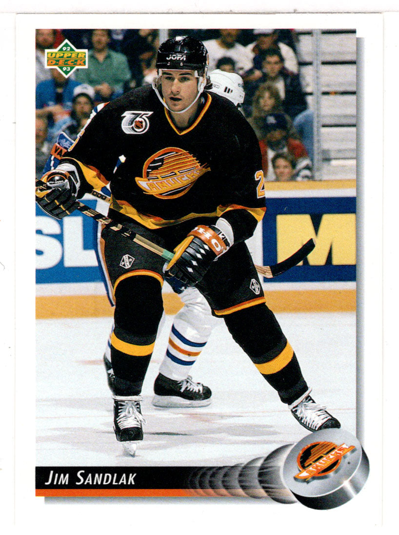 Jim Sandlak - Vancouver Canucks (NHL Hockey Card) 1992-93 Upper Deck # 120 Mint