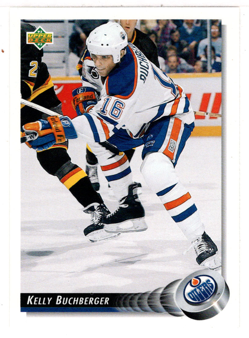 Kelly Buchberger - Edmonton Oilers (NHL Hockey Card) 1992-93 Upper Deck # 123 Mint