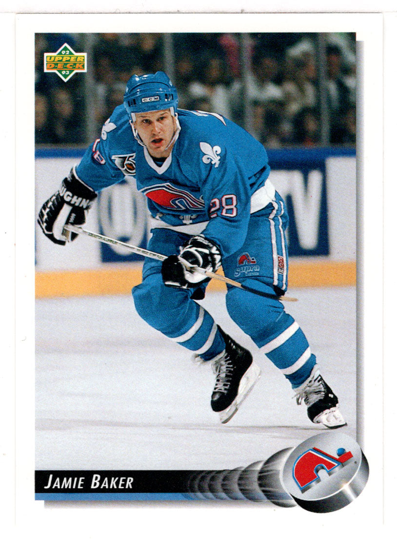 Jamie Baker - Quebec Nordiques (NHL Hockey Card) 1992-93 Upper Deck # 130 Mint