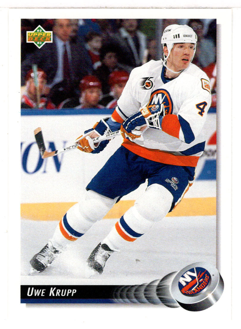 Uwe Krupp - New York Islanders (NHL Hockey Card) 1992-93 Upper Deck # 187 Mint