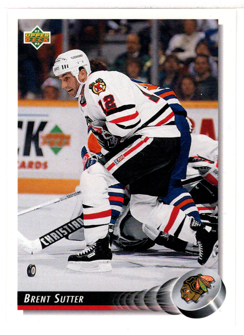 Brent Sutter - Chicago Blackhawks (NHL Hockey Card) 1992-93 Upper Deck # 199 Mint