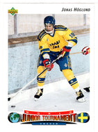Jonas Hoglund RC - Sweden (1992 World Junior Championships) (NHL Hockey Card) 1992-93 Upper Deck # 222 Mint