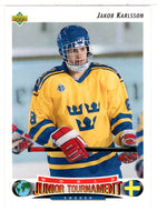 Jakob Karlsson RC - Sweden (1992 World Junior Championships) (NHL Hockey Card) 1992-93 Upper Deck # 229 Mint