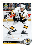 Glen Wesley - Boston Bruins (NHL Hockey Card) 1992-93 Upper Deck # 244 Mint