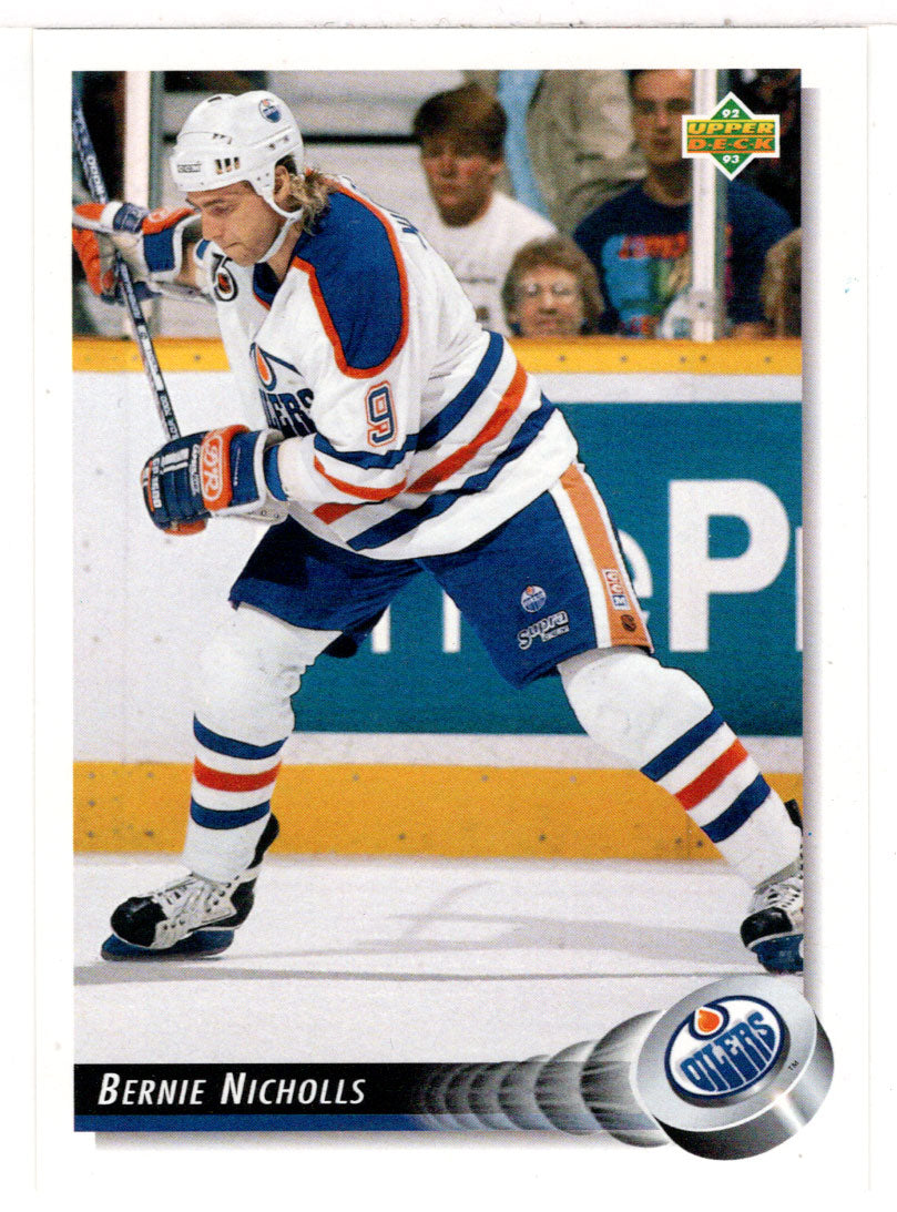 Bernie Nicholls - Edmonton Oilers (NHL Hockey Card) 1992-93 Upper Deck # 290 Mint