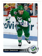 Geoff Sanderson - Hartford Whalers (NHL Hockey Card) 1992-93 Upper Deck # 293 Mint