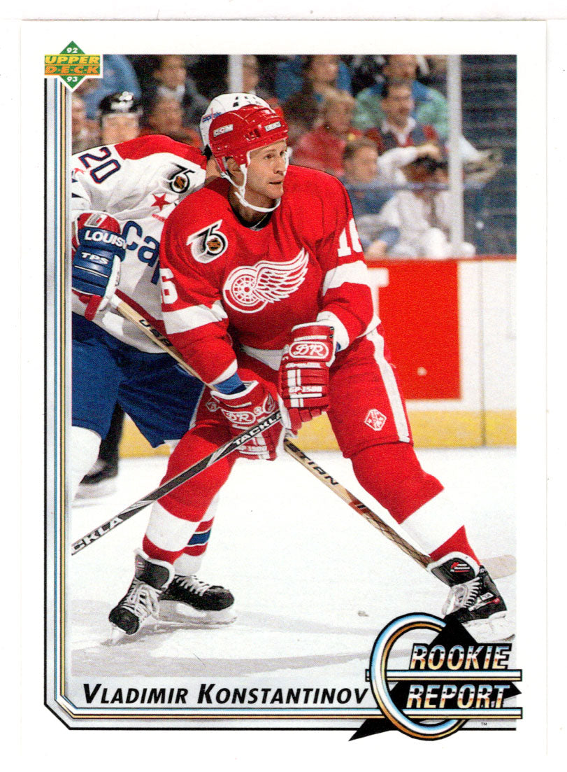 Vladimir Konstantinov - Detroit Red Wings - Rookie Report (NHL Hockey Card) 1992-93 Upper Deck # 357 Mint