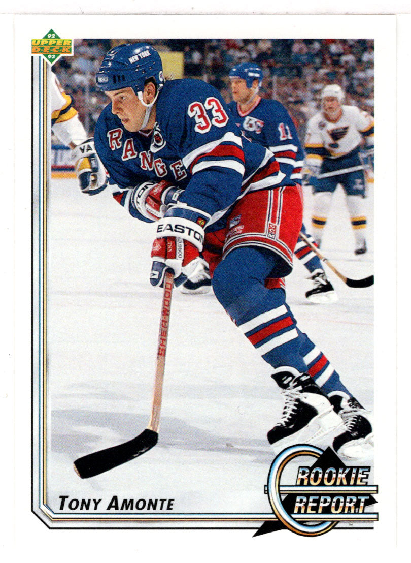 1991-1992 Tony Amonte Beckett Graded 8.5 Upper Deck New York Rangers #