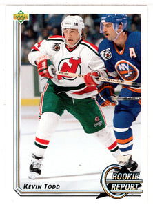 Kevin Todd - New Jersey Devils - Rookie Report (NHL Hockey Card) 1992-93 Upper Deck # 365 Mint