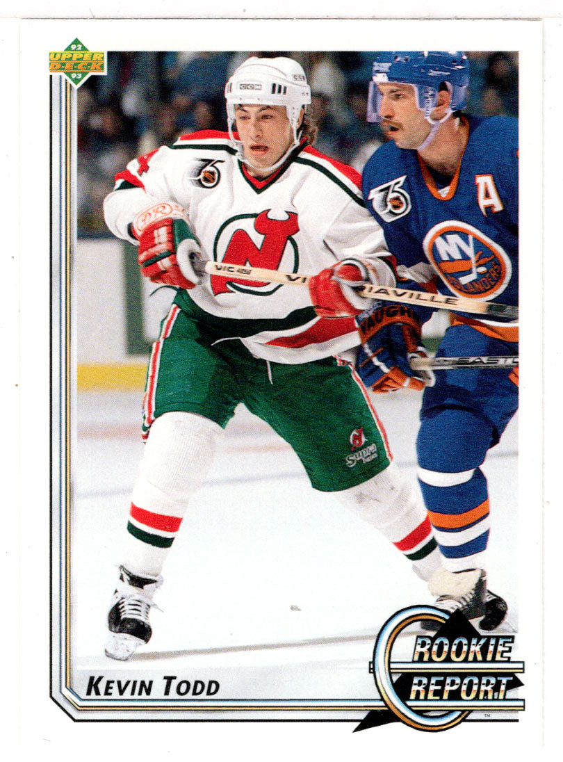 Kevin Todd - New Jersey Devils - Rookie Report (NHL Hockey Card) 1992-93 Upper Deck # 365 Mint