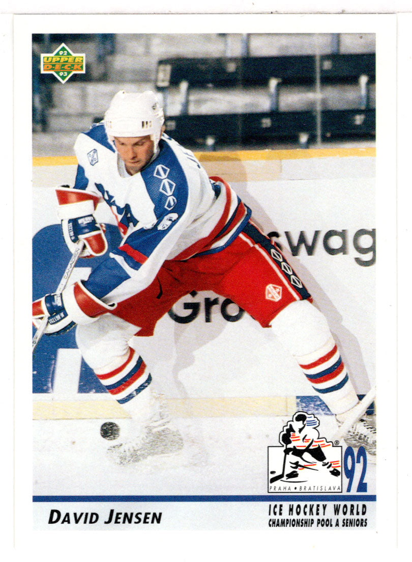 David Jensen RC - USA - 1992 World Championships (NHL Hockey Card) 1992-93 Upper Deck # 379 Mint