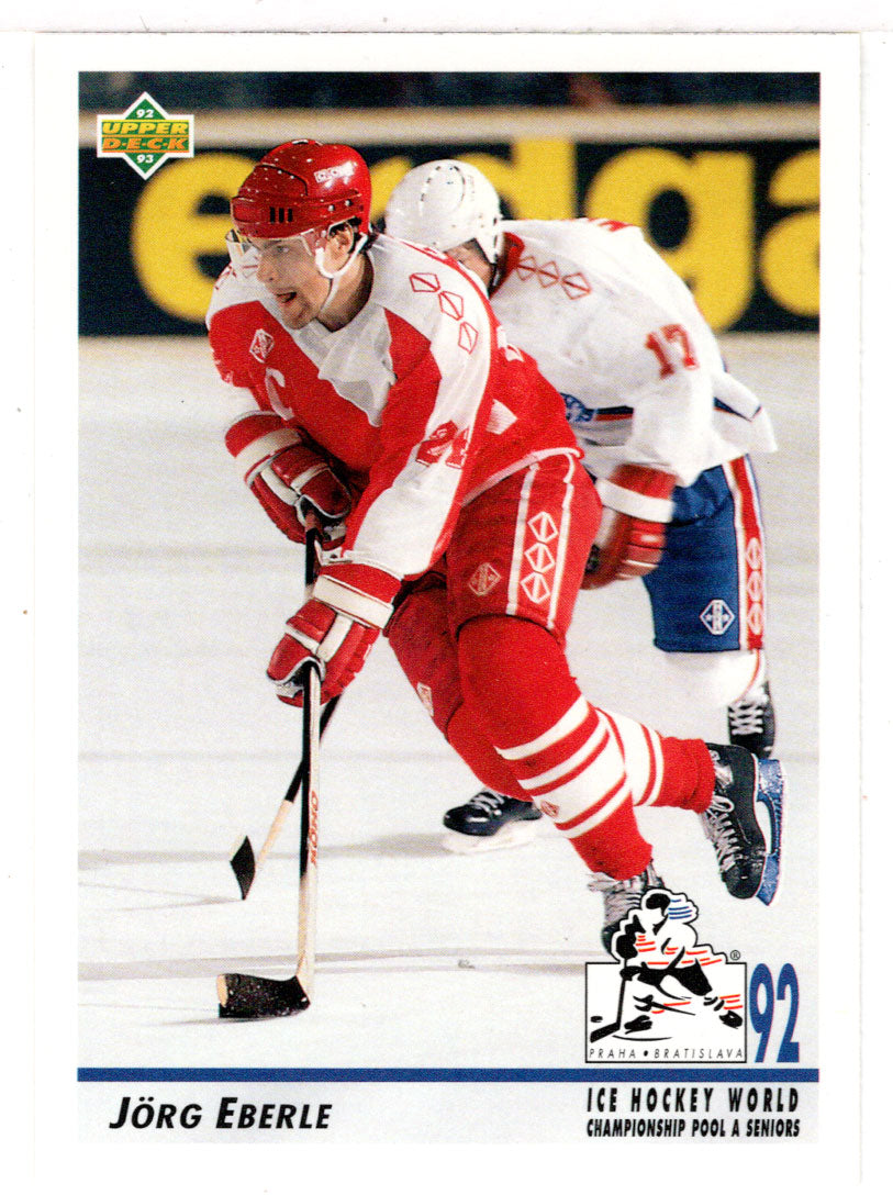 Jorg Eberle RC - Switzerland - 1992 World Championships (NHL Hockey Card) 1992-93 Upper Deck # 384 Mint