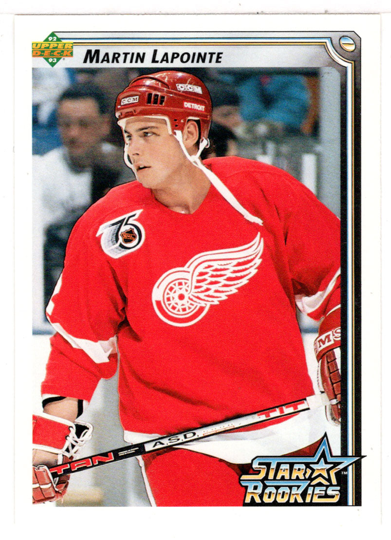 Martin Lapointe - Detroit Red Wings (NHL Hockey Card) 1992-93 Upper Deck # 405 Mint