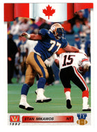 Stan Mikawos - Winnipeg Blue Bombers (CFL Football Card) 1992 All World # 15 Mint