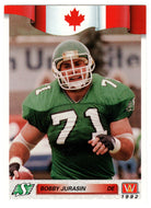 Bobby Jurasin - Saskatchewan Roughriders (CFL Football Card) 1992 All World # 16 Mint