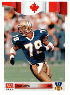 Rob Crifo - Winnipeg Blue Bombers (CFL Football Card) 1992 All World # 20 Mint