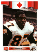 Tony Champion - Hamilton Tiger-Cats (CFL Football Card) 1992 All World # 34 Mint