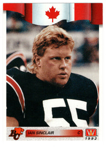Ian Sinclair - British Columbia Lions (CFL Football Card) 1992 All World # 173 Mint