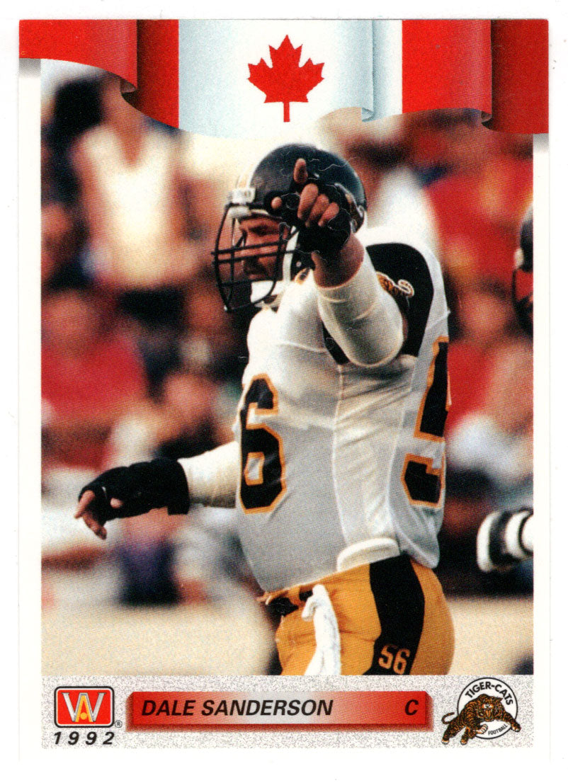 Dale Sanderson - Hamilton Tiger-Cats (CFL Football Card) 1992 All World # 177 Mint