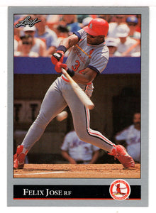 Felix Jose -  St. Louis Cardinals (MLB Baseball Card) 1992 Leaf # 63 Mint