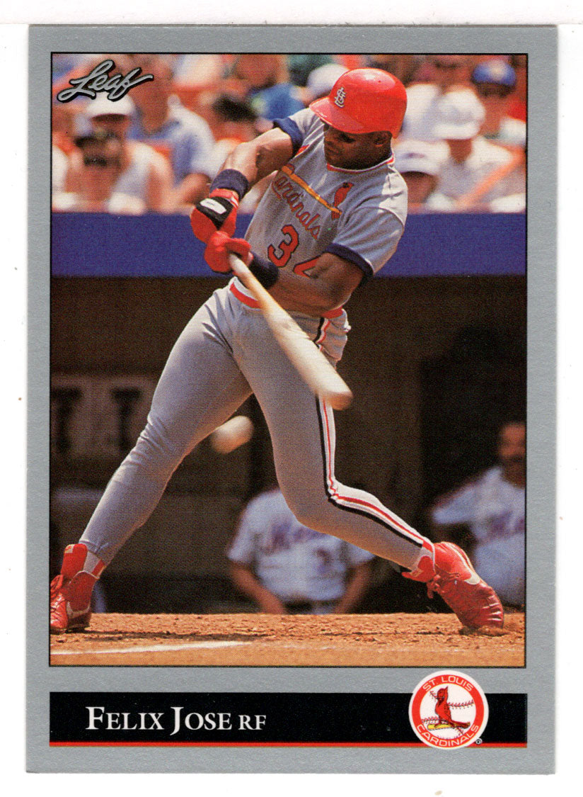 Felix Jose -  St. Louis Cardinals (MLB Baseball Card) 1992 Leaf # 63 Mint