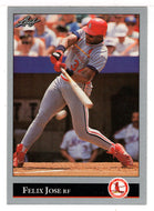 Felix Jose -  St. Louis Cardinals (MLB Baseball Card) 1992 Leaf # 63 Mint