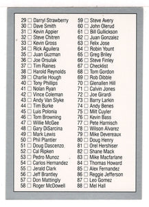 Checklist # 1 (MLB Baseball Card) 1992 Leaf # 67 Mint