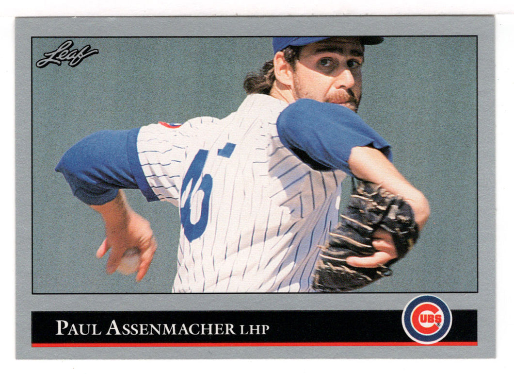 Paul Assenmacher - Chicago Cubs (MLB Baseball Card) 1992 Leaf # 117 Mint