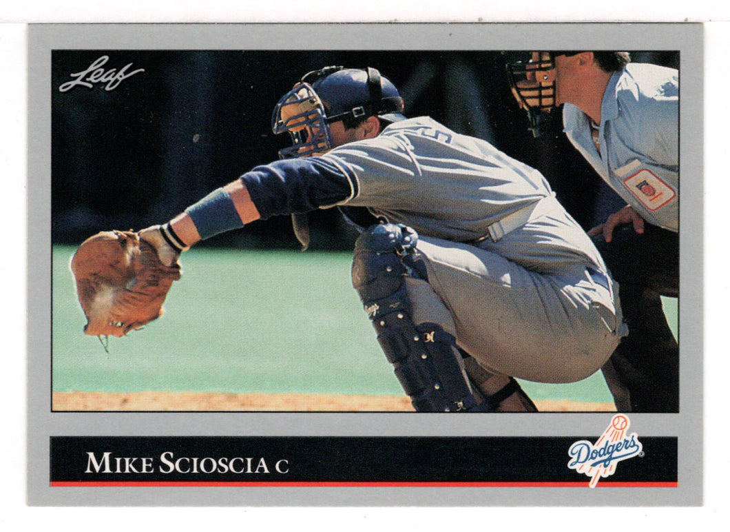 Mike Scioscia - Los Angeles Dodgers (MLB Baseball Card) 1992 Leaf # 165 Mint