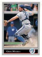 Greg Myers - Toronto Blue Jays (MLB Baseball Card) 1992 Leaf # 192 Mint