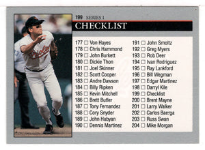 Checklist # 3 (MLB Baseball Card) 1992 Leaf # 199 Mint