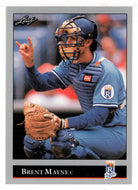 Brent Mayne - Kansas City Royals (MLB Baseball Card) 1992 Leaf # 200 Mint