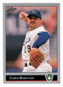 Chris Bosio - Milwaukee Brewers (MLB Baseball Card) 1992 Leaf # 266 Mint