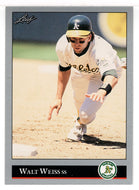 Walt Weiss - Oakland Athletics (MLB Baseball Card) 1992 Leaf # 380 Mint