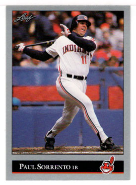 Paul Sorrento - Cleveland Indians (MLB Baseball Card) 1992 Leaf # 401 Mint