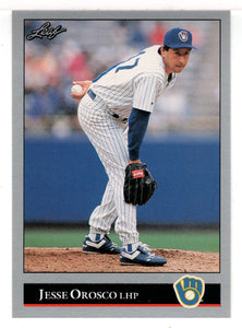Jesse Orosco - Milwaukee Brewers (MLB Baseball Card) 1992 Leaf # 524 Mint