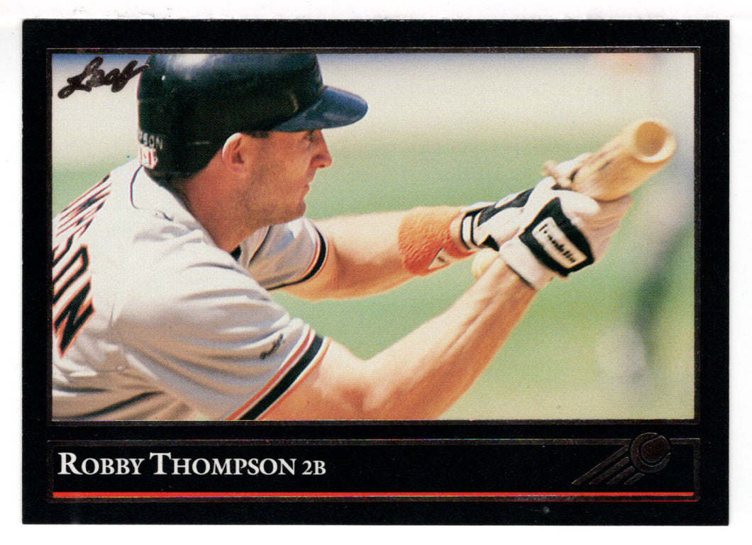 Robby Thompson - San Francisco Giants (MLB Baseball Card) 1992 Leaf Black Gold # 109 Mint