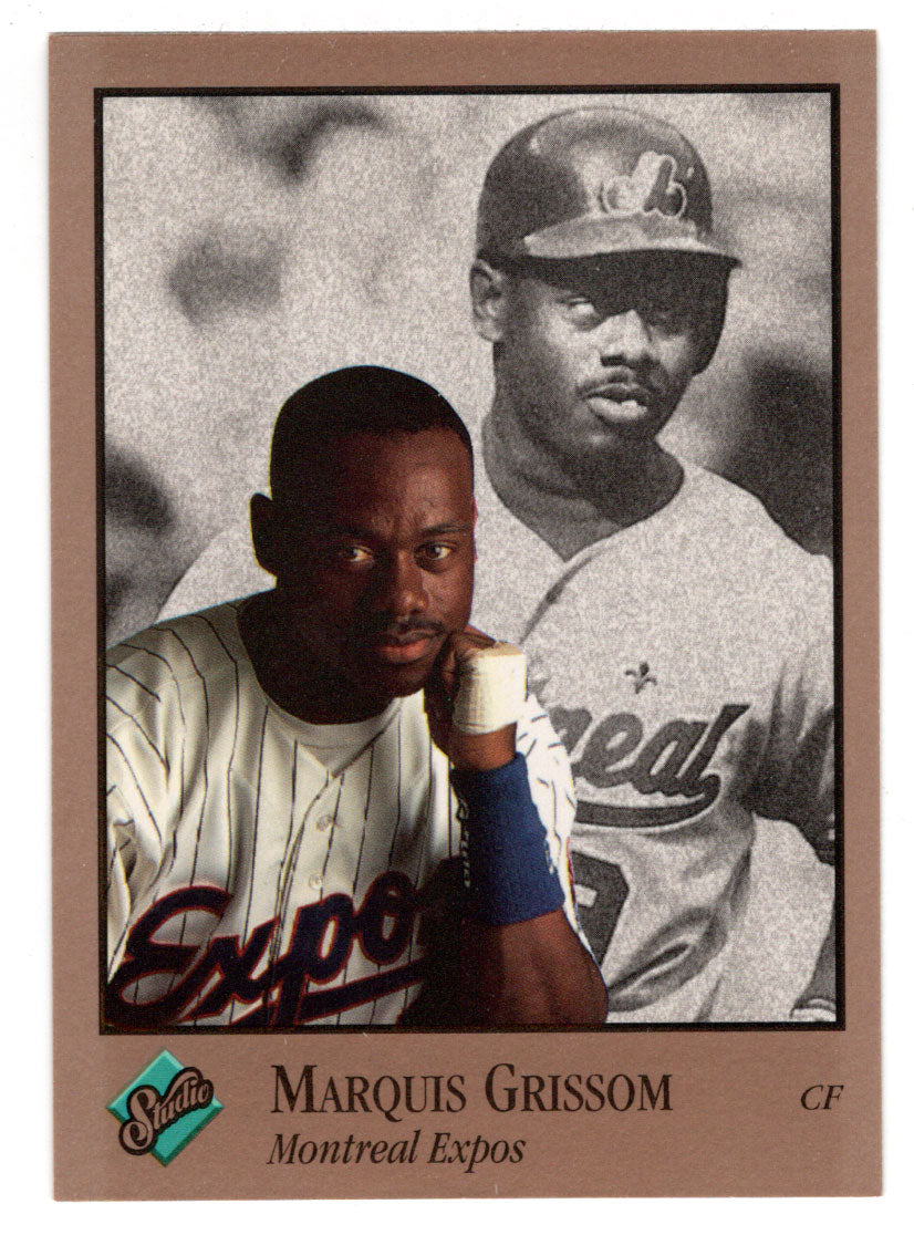 Marquis Grissom - Montreal Expos (MLB Baseball Card) 1992 Leaf Studio # 55 Mint
