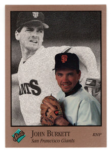 John Burkett - San Francisco Giants (MLB Baseball Card) 1992 Leaf Studio # 113 Mint