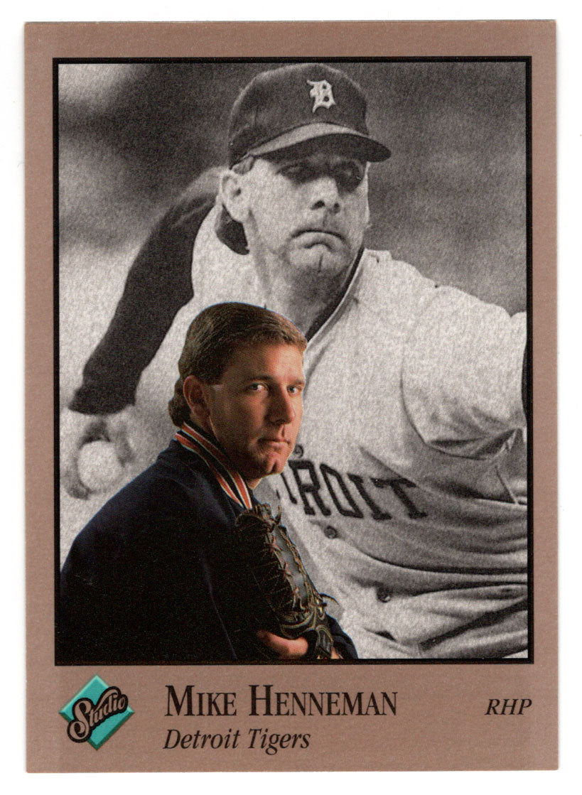 Mike Henneman - Detroit Tigers (MLB Baseball Card) 1992 Leaf Studio # 175 Mint