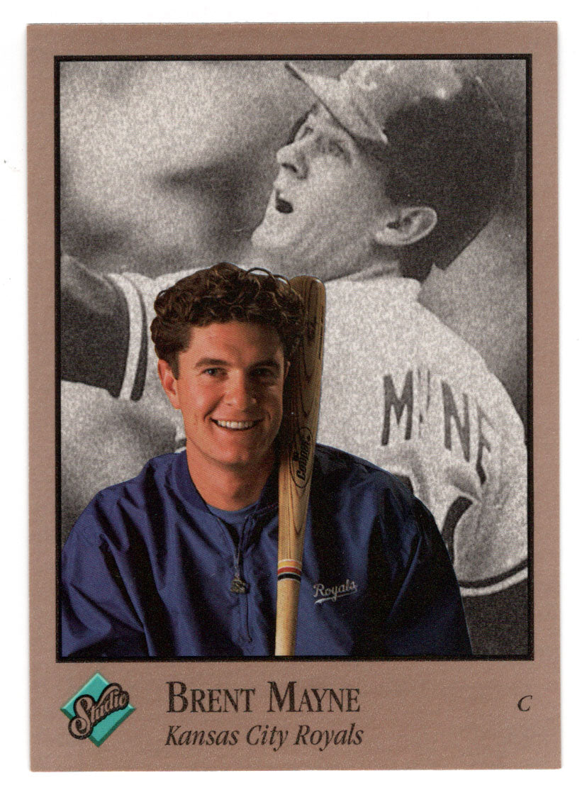 Brent Mayne - Kansas City Royals (MLB Baseball Card) 1992 Leaf Studio # 186 Mint