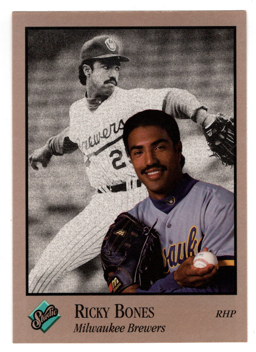 Ricky Bones - Milwaukee BrewerS (MLB Baseball Card) 1992 Leaf Studio # 192 Mint