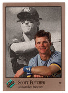 Scott Fletcher - Milwaukee BrewerS (MLB Baseball Card) 1992 Leaf Studio # 193 Mint
