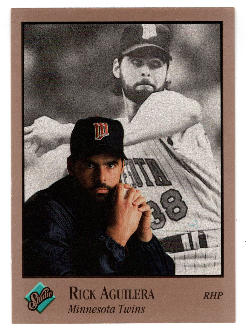 Rick Aguilera - Minnesota Twins (MLB Baseball Card) 1992 Leaf Studio # 201 Mint
